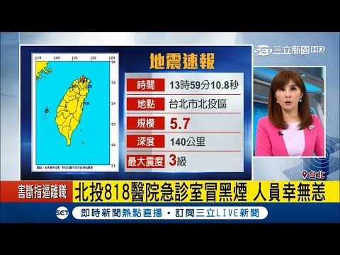 下午北投發生規模5.7地震 外界猜測和大屯火山有關？｜【LIVE大現場】20180117|三立新聞台