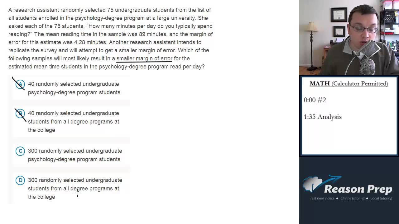 #2 - Surveys & Samples, New SAT Foundations - Math