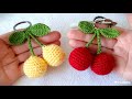 görünce hayran kalacaksınız çok şirin anahtarlık🍒🍒 Kiraz modeli crochet  🍒🍒🍒🍒🍒