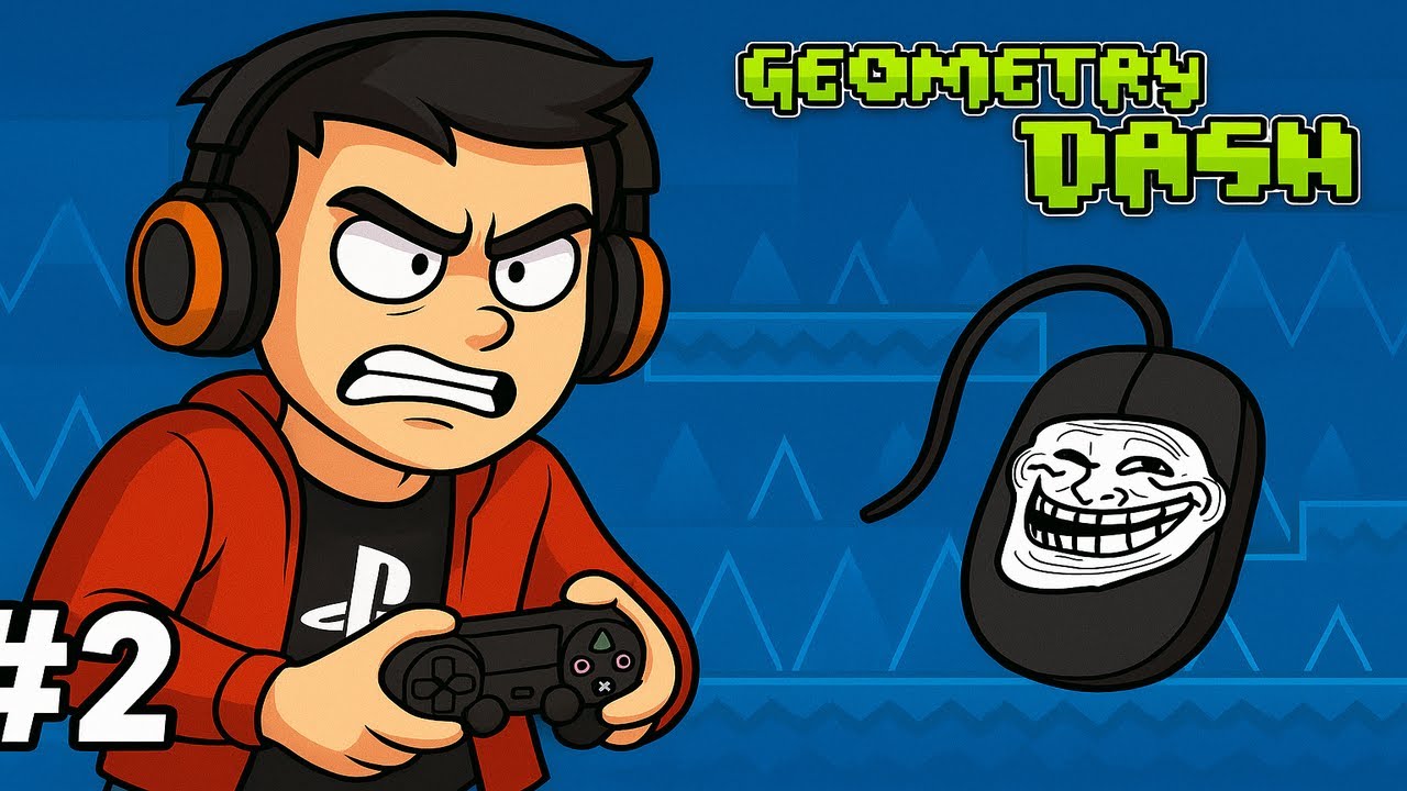 Sufriendo nuevamente en Geometry Dash (F por el mouse troll) | Geometry Dash #2