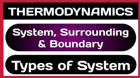 Thermodynamics - 02 | System, Surrounding & Boundary | Open System | Close System | Isolated System