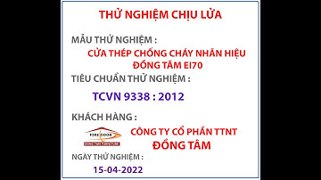 Thử nghiệm thành công Cửa Thép Chống Cháy 2 cánh EI70 có kính