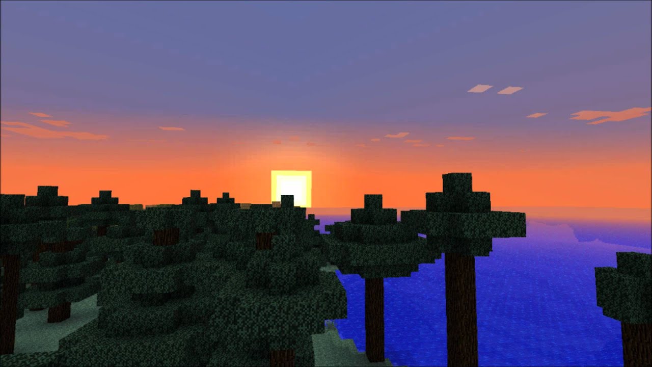 Minecraft sunrise HD - YouTube