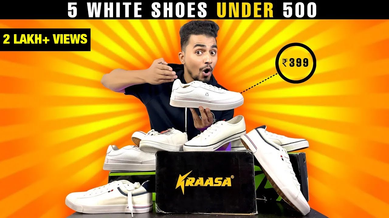 Buy white sneaker shoes boys stylish under 500 in India @ Limeroad