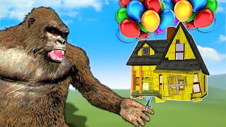 KING KONG DESTROYED MY HOUSE!  Garry's Mod Gameplay