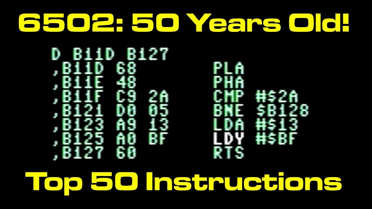 We Ranked Every 6502 Instruction - From the Commodore 64 ROM - YouTube