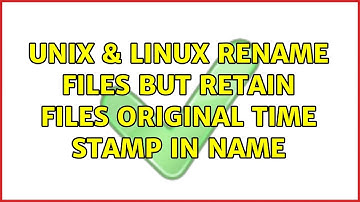 Unix & Linux: Rename files but retain files original time stamp in name (3 Solutions!!)