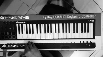 Alesis V49 midi keyboard unboxing video