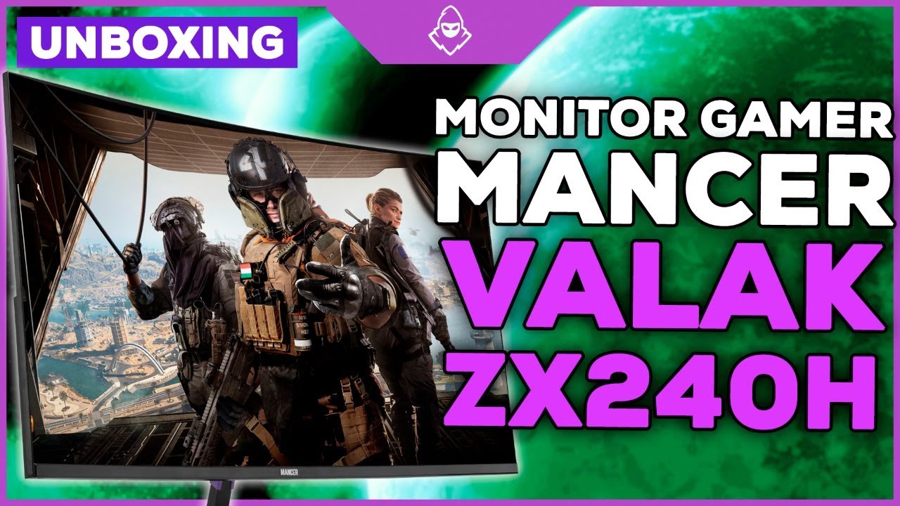 Monitor Gamer Mancer Valak ZX240H, 27POL., VA, FHD, 1MS, 240HZ, FREESYNC E  G-SYNC, HDMI/DP, MCR-VZX240H-BL01 - Mancer