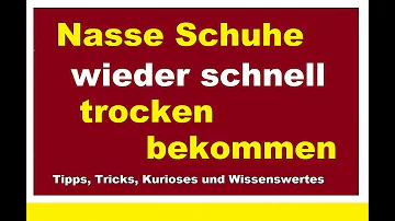 Wie trocknet man Schuhe im Trockner?