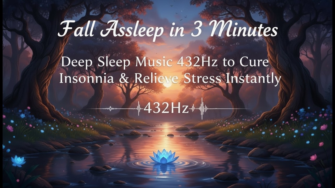 Fall Asleep in 3 Minutes: Deep Sleep Music 432Hz to Cure Insomnia & Relieve Stress Instantly