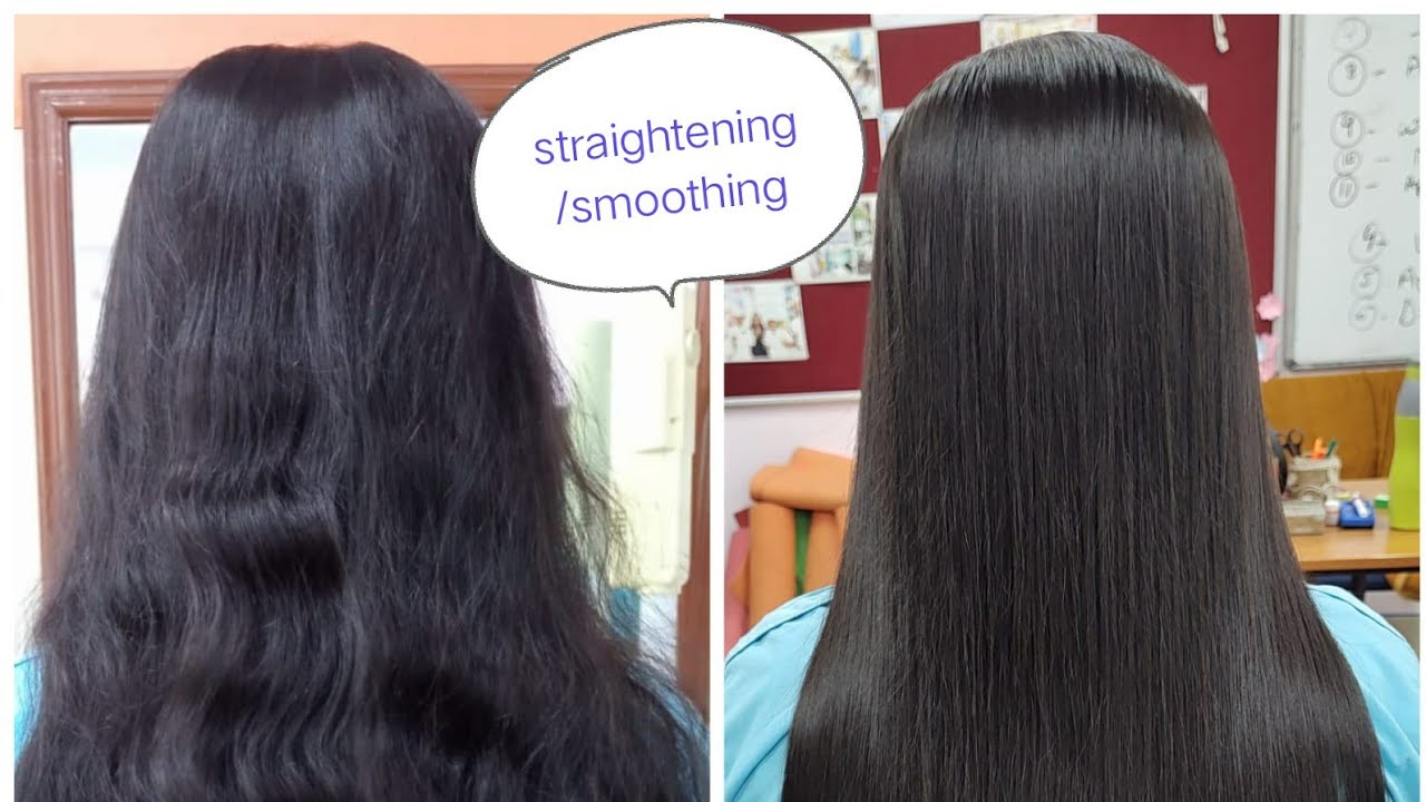 straightening/smoothening curly hair procedure step by stepNSTIW