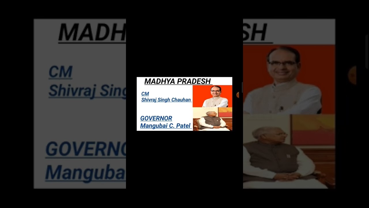 who is the cm and governor of Madhya pradesh ?