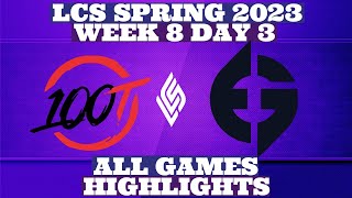 EG VS 100T TIEBREAKER | Week 8 Day 3| LCS Spring 2023 | Highlights by Pro Esports Highlights
