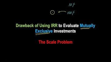 Drawback of IRR When Investments are Mutually Exclusive: The Scale Problem