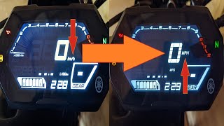 How to: Yamaha MT07 2021 Change display speedometer from km/h to mph
