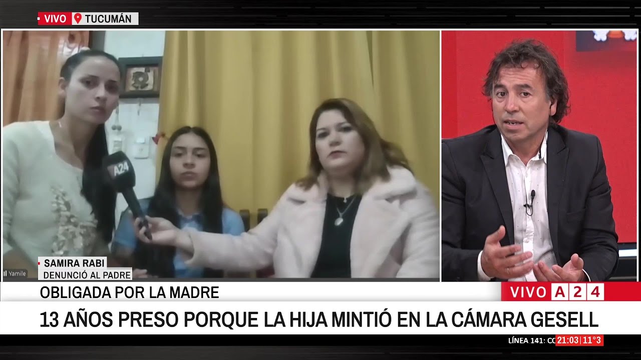 13 AÑOS PRESO PORQUE SU HIJA MINTIÓ EN CÁMARA GESELL OBLIGADA POR SU MADRE: HABLA SAMIRA RABI EN A24