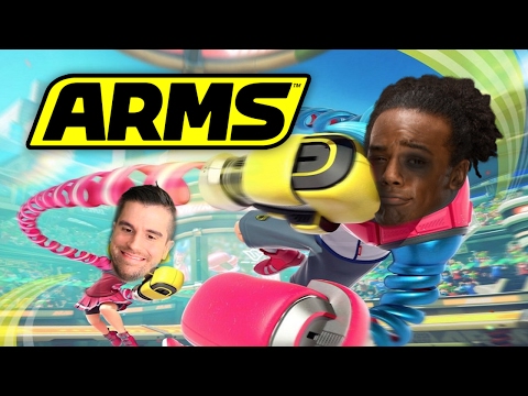 AUSTIN CREED CATCHES THESE HANDS!! // Nintendo Switch - ARMS EXCLUSIVE LOOK!!