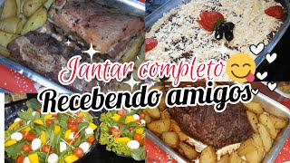 ♡Como fazer uma recepção simples para receber amigos♡jantar  completo