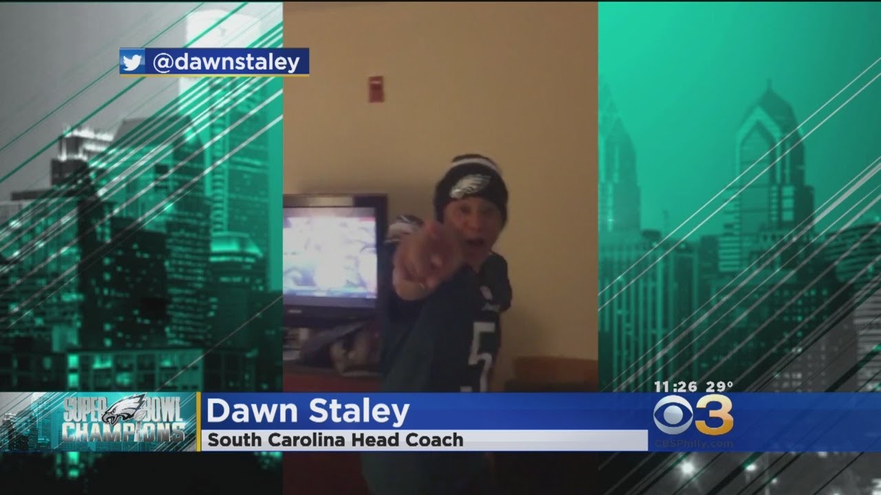 Dawn Staley Has The Best Super Bowl Victory Reaction 