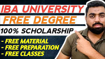 IBA FREE EDUCATION PROGRAM I IBA UNIVERSITY FREE EDUCATION #iba