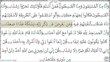 سورة الجن المصحف المعلم (14 - 22) خليفة الطنيجي