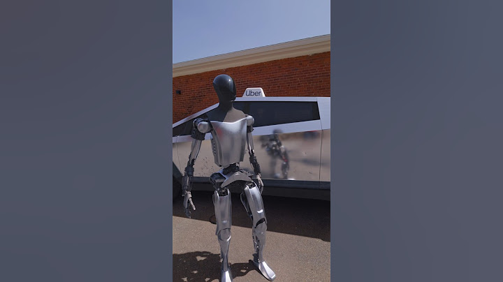 Tesla Robot Driving a Cybertruck for Uber