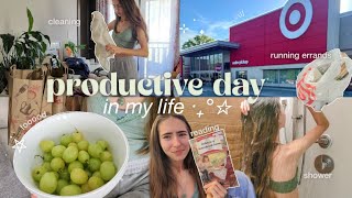 PRODUCTIVE DAY IN MY LIFE | cleaning, errands, reading, piano, shower, shopping & more