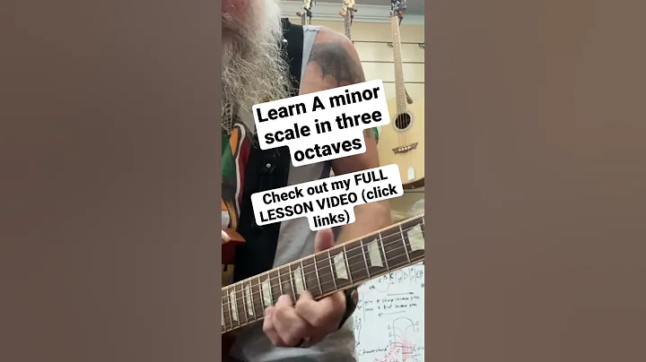 Intermediate guitar lesson: Learn A minor FULL scale in three octaves EASILY EXPLAINED