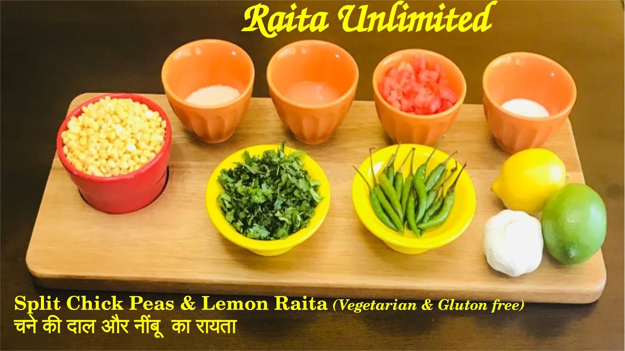 Split Chick Peas and Lemon Raita - YouTube