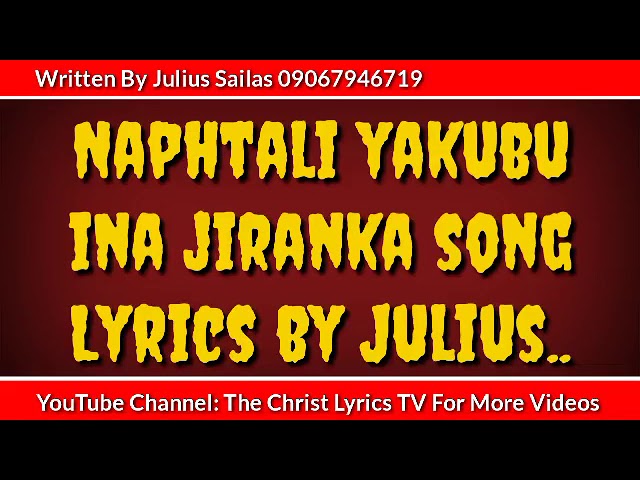 Naphtali Yakubu Ina Jiran Ka Song Lyrics The Christ Lyrics TV class=