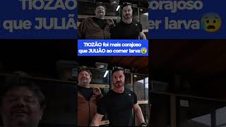 TIOZÃO SURPREENDE E COME LARVA😳 #renatocariani #juliobalestrin #richardrasmussem #animais #shorts