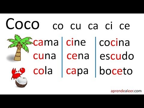 Sílabas ca ce ci co cu para niños - YouTube