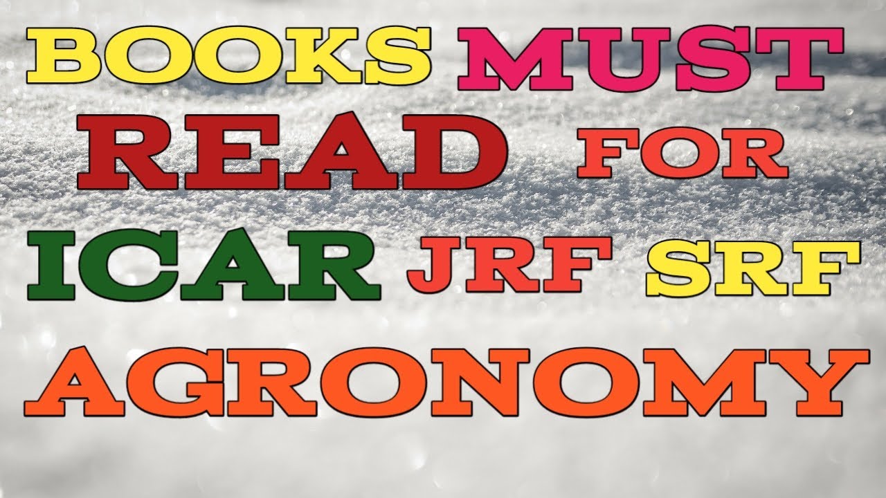 Agronomy books( for jrf ; srf ;etc.)