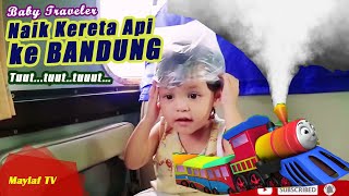 Kakak Maylaf Berangkat ke Bandung naik Kereta | Dapat teman baru di kereta api