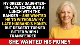 Details My greedy daughter-in-law scheduled a lunch with the banker — she wanted me to withdraw my late... News