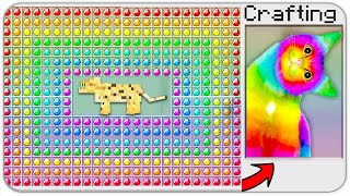 HOW TO CRAFT a RAINBOW CAT in Minecraft? SECRET RECIPE *MEOW*