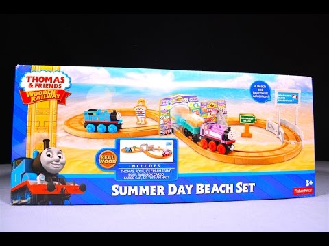Thomas And Friends: SUMMER DAY BEACH SET - 2016 Wooden Railway Toy Train Review