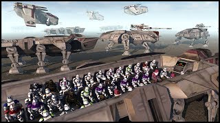 All Clone Legions Troop Transport Assault! - Men of War: Star Wars Mod Battle Simulator