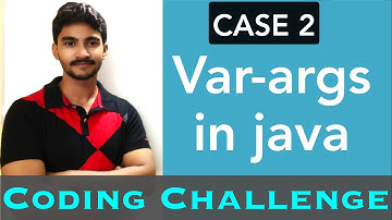 Java coding interview question || Varargs in java || case 2