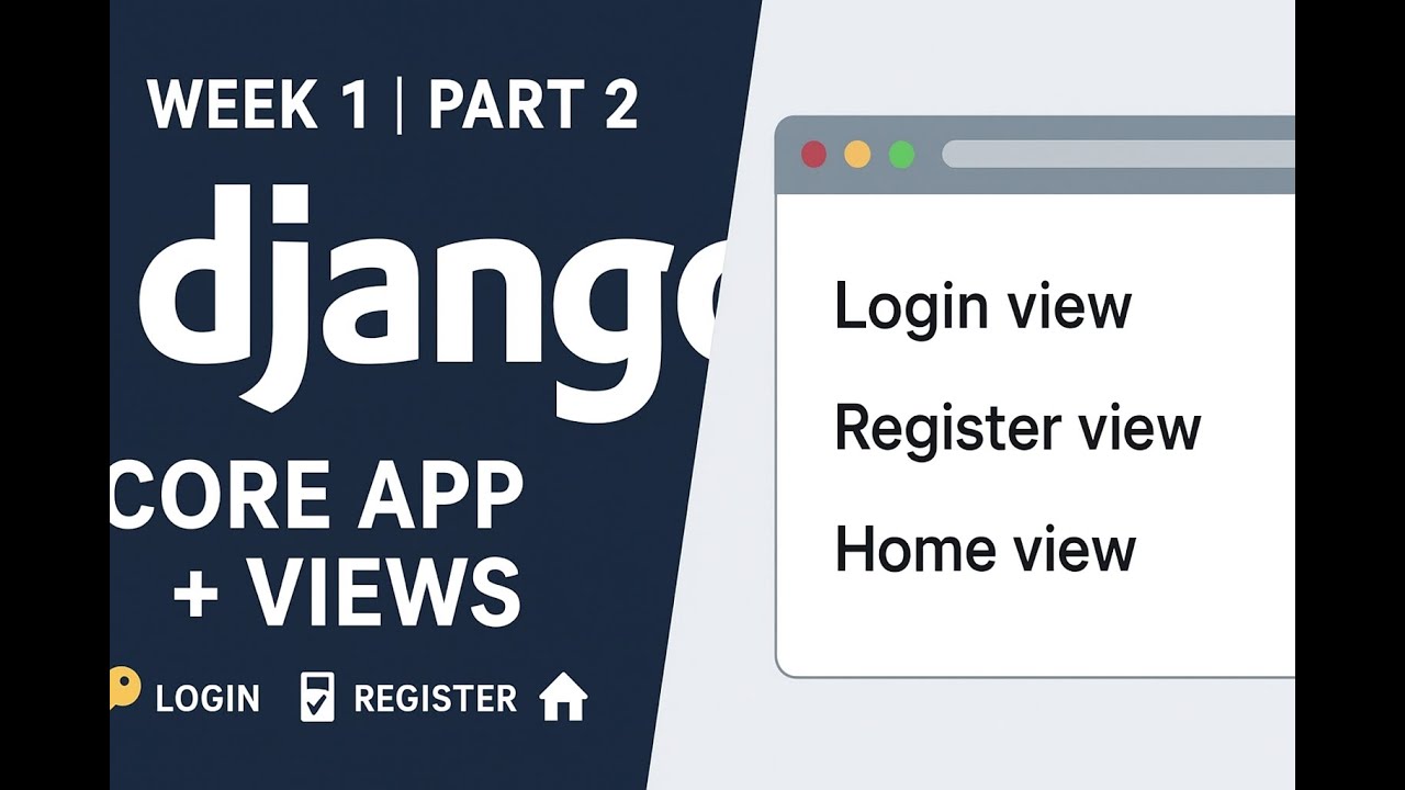Week 1 (Part 2) Django Social Media App | Create Core App, Login ...