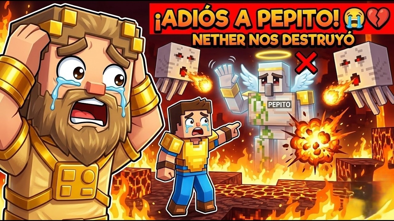 ¡PURO CAOS! Mi primo de 7 años entra al Nether y todo sale mal 😱🔥