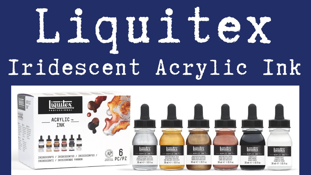 Liquitex Professional Acrylic Ink Set - Metallic Colors, Set of 6, 30 ml
