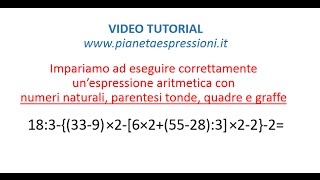 Espressioni Con Numeri Naturali Parentesi Tonde Quadre E Graffe