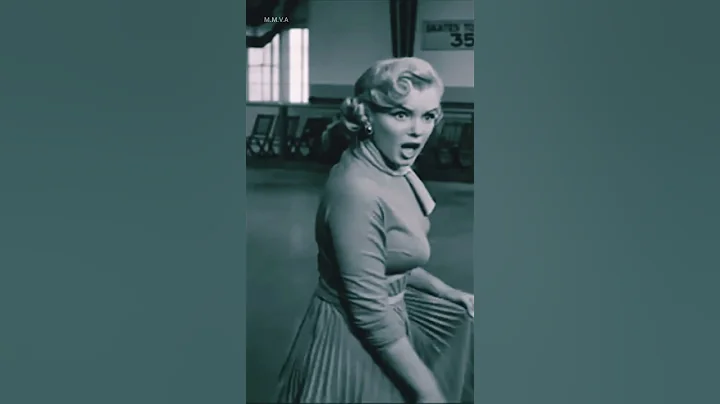 Marilyn Monroe and Cary Grant roller skating in "M...