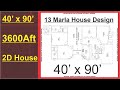 40' x 90' House Plan in Pakistan l 13 Marla House Design in Pakistan l Arsalan Design 1.0