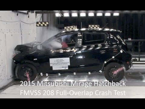 2014-2020 Mitsubishi Mirage Hatchback FMVSS 208 Unbelted Frontal Crash Test