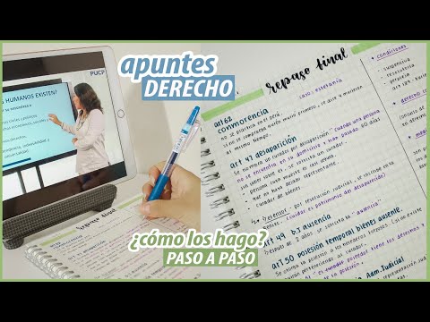 HAZ UN APUNTE CONMIGO ! Cómo HAGO mis APUNTES DE DERECHO PASO A PASO