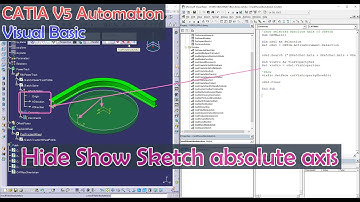 CATIA V5 Automation Visual Basic Hide Show Sketch absolute axis