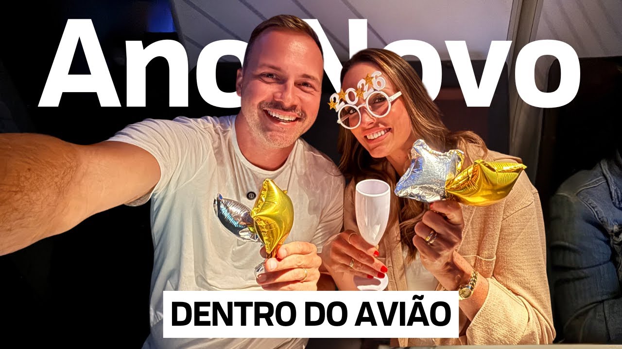 COMO É A VIRADA NO AVIÃO? 🥂 Réveillon na Qatar Airways (GRU-Doha)